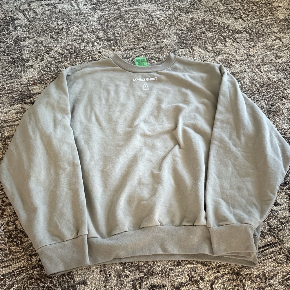 Lonely Ghost Gray sage green Sweater